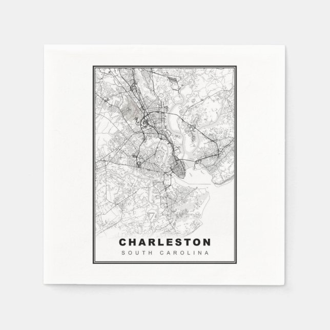 Charleston Map Napkins (Front)