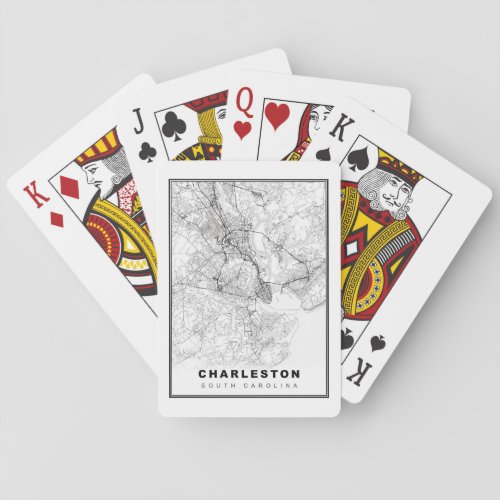 Charleston Map Poker Cards