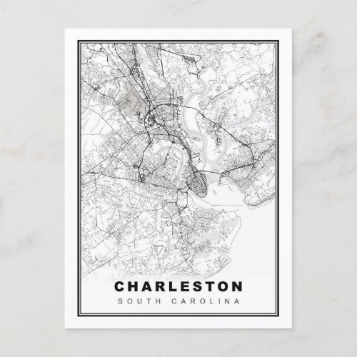 Charleston Map Postcard