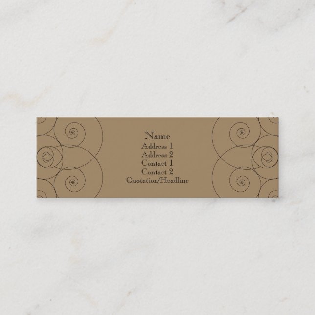Charleston - Milk Chocolate Mini Business Card (Front)
