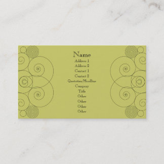 Charleston - Muted Yellow Green Business Card