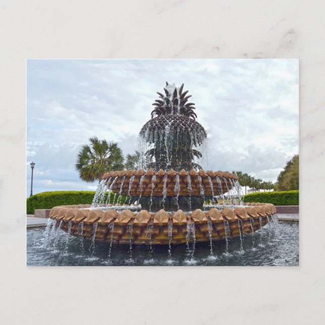 Charleston Pineapple Fountain, South Carolina Postcard (Front)