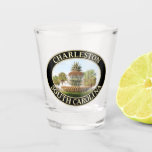 Charleston Pineapple Fountain, South Carolina Shot Glass at Zazzle