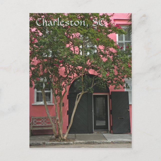 Charleston Pink House Post Card (Front)