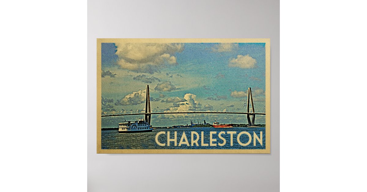 charleston travel poster