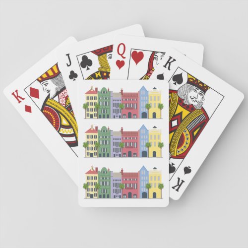 Charleston Rainbow Row Poker Cards