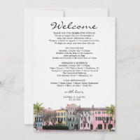 Charleston Rainbow Row SC Wedding Welcome Letter