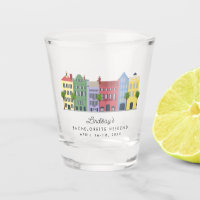 Charleston Rainbow Row Shot Glass