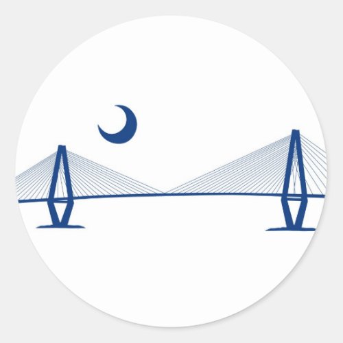 Charleston Ravenel Bridge Classic Round Sticker