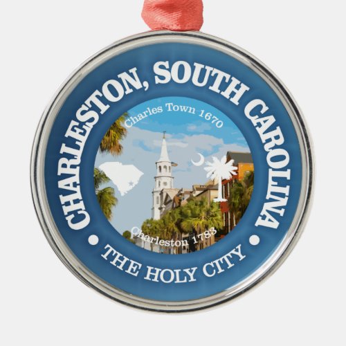 Charleston SC C Metal Ornament