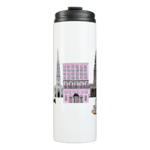 Charleston SC City Rainbow Row Thermal Tumbler