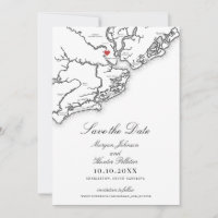 Charleston SC Elegant Black and White Wedding