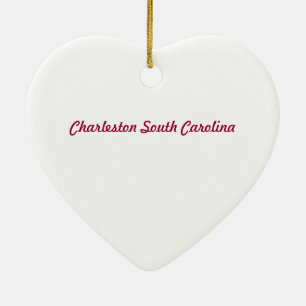 Charleston SC Heart Ornament