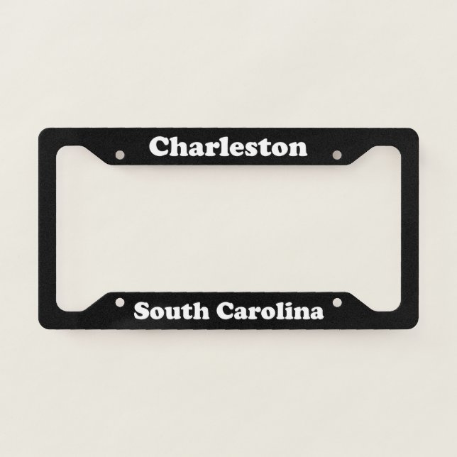 Charleston SC License Plate Frame (Front)