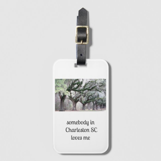 Charleston SC Love Luggage Tag (Front Vertical)