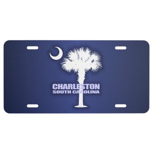 Charleston SC Palmetto  Crescent License Plate