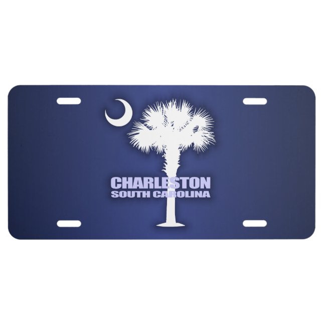 Charleston SC (Palmetto & Crescent) License Plate (Front)