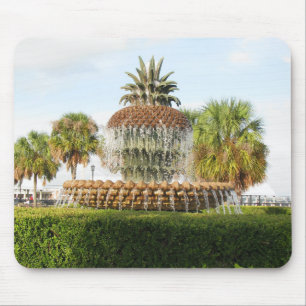 Charleston SC Pineapple Fountain, Waterfront Park Mouse Pad