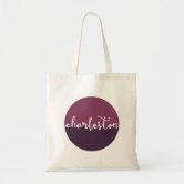 Charleston, SC, Green Circle Ombre Tote Bag