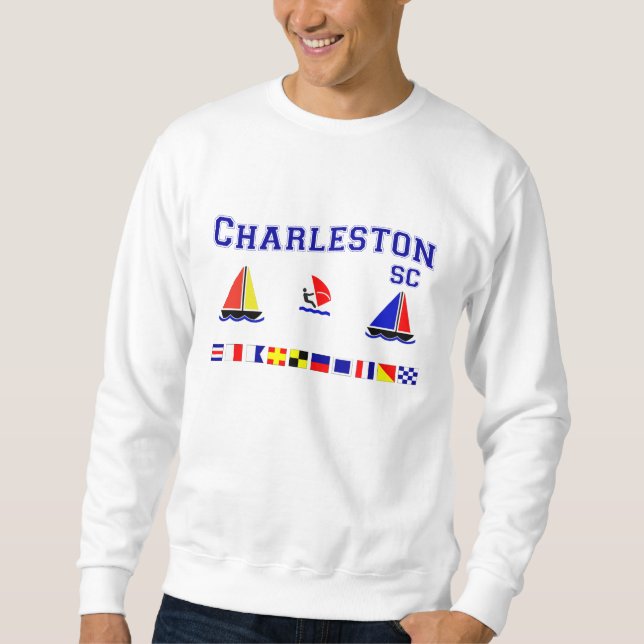 Charleston SC Signal Flags Sweatshirt (Front)