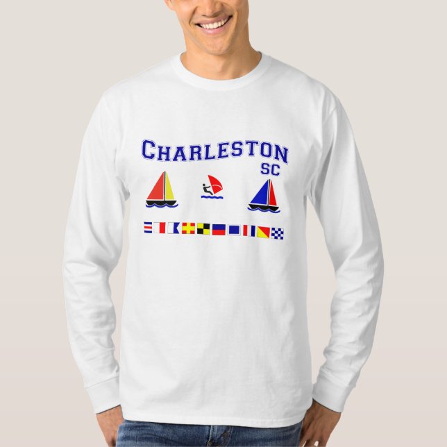 Charleston SC Signal Flags T-Shirt (Front)