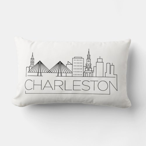 Charleston SC Skyline Lumbar Pillow