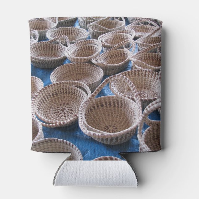 Charleston SC Sweetgrass Baskets Can Cooler (Back)