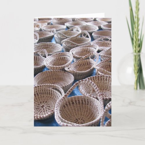 Charleston SC Sweetgrass Baskets Card