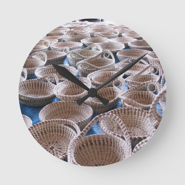 Charleston SC Sweetgrass Baskets Clock (Front)