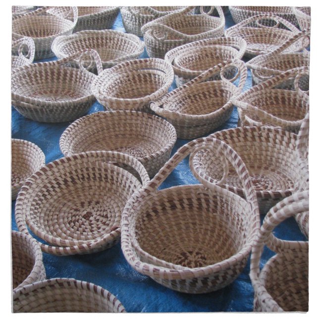 Charleston SC Sweetgrass Baskets Cloth Napkin (Front)