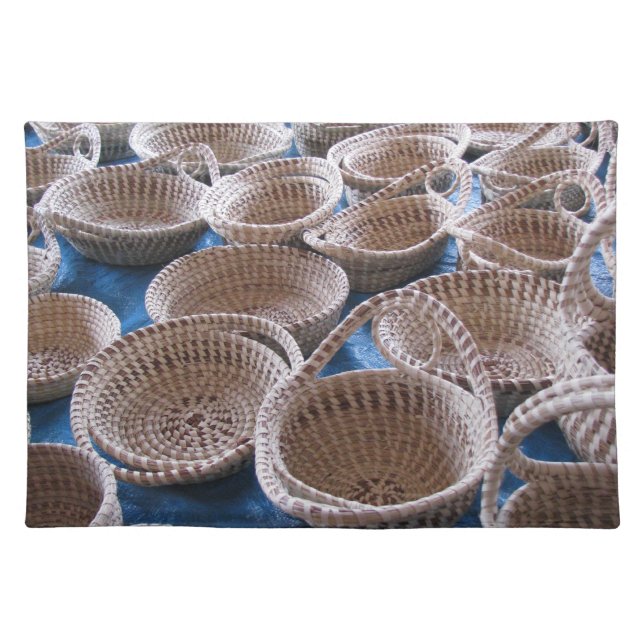 Charleston SC Sweetgrass Baskets Cloth Placemat (Front)