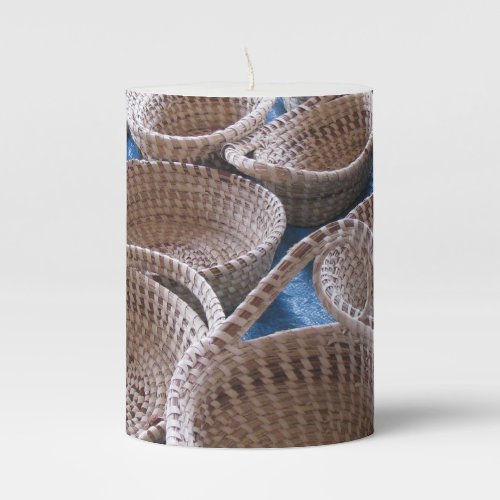 Charleston SC Sweetgrass Baskets Pillar Candle