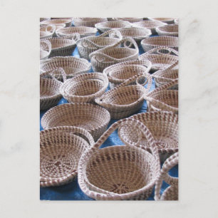 Charleston SC Sweetgrass Baskets Postcard