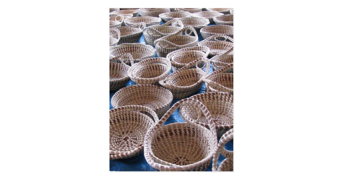 Charleston SC Sweetgrass Baskets Postcard