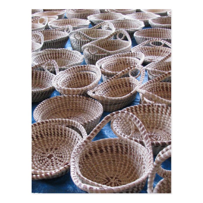 Charleston SC Sweetgrass Baskets Postcard