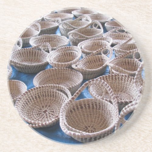 Charleston SC Sweetgrass Baskets Stone Coaster