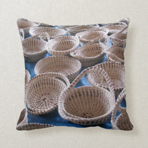 Charleston SC Sweetgrass Baskets Throw Pillow