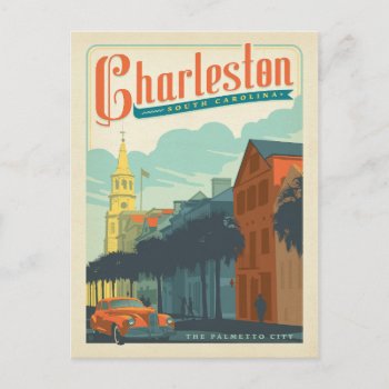Charleston  Sc - The Palmetto City Postcard by AndersonDesignGroup at Zazzle
