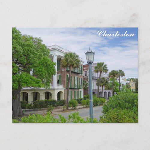 Charleston South Carolina Battery Historic Homes Postcard