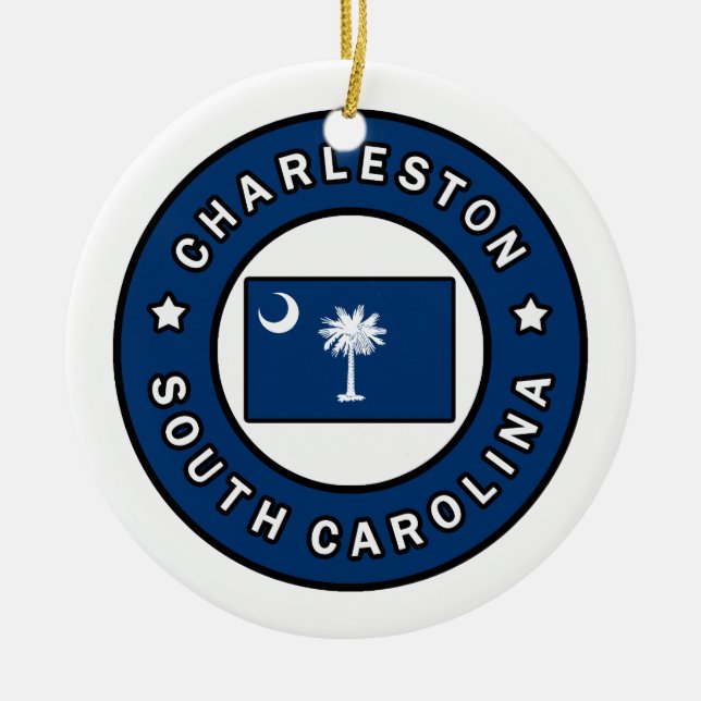 Charleston South Carolina Ceramic Ornament (Front)