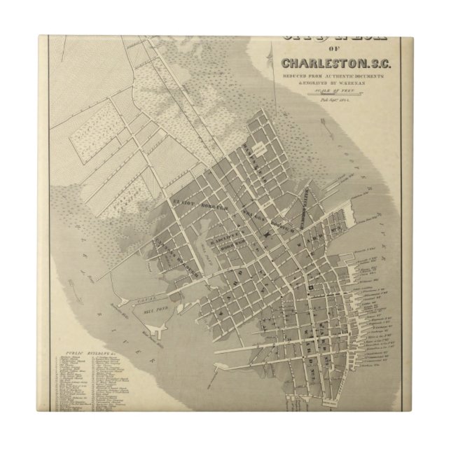 Charleston, South Carolina Ceramic Tile (Front)