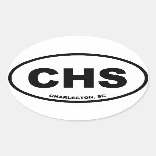 Charleston, South Carolina CHS Oval Sticker