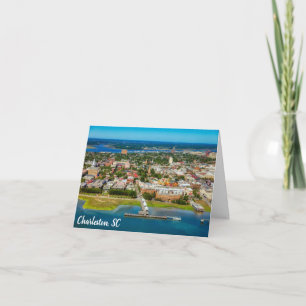Charleston South Carolina City Skyline Photo Note Card