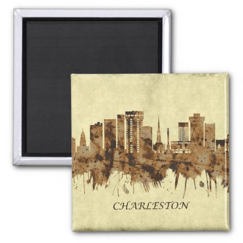 Charleston South Carolina Cityscape Magnet