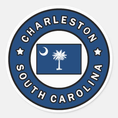 Charleston South Carolina Classic Round Sticker