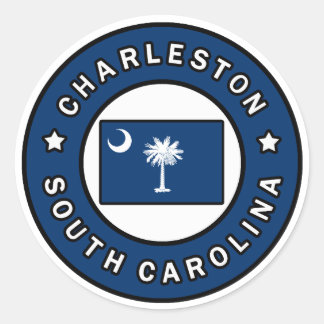 Charleston South Carolina Classic Round Sticker