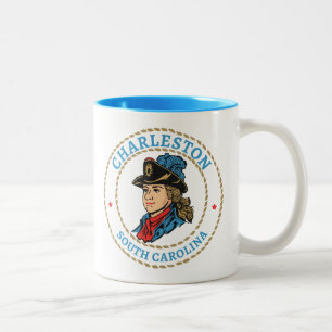 Charleston South Carolina Colonial Two-Tone Coffee Mug