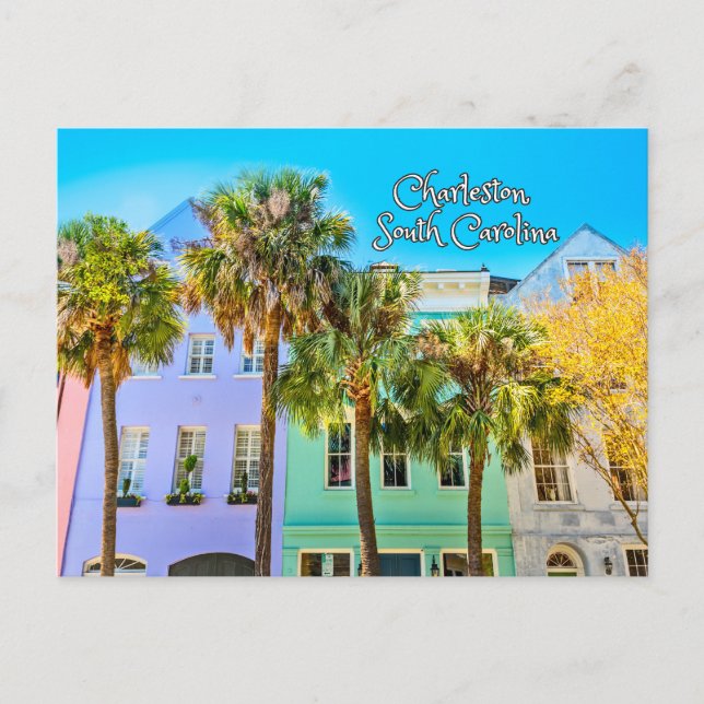 Charleston, South Carolina Colorful Buildings  Postcard (Front)