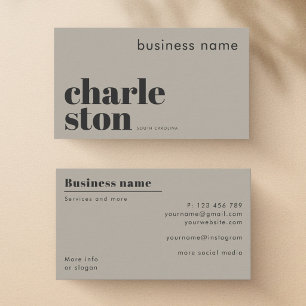Charleston South Carolina company Business Card