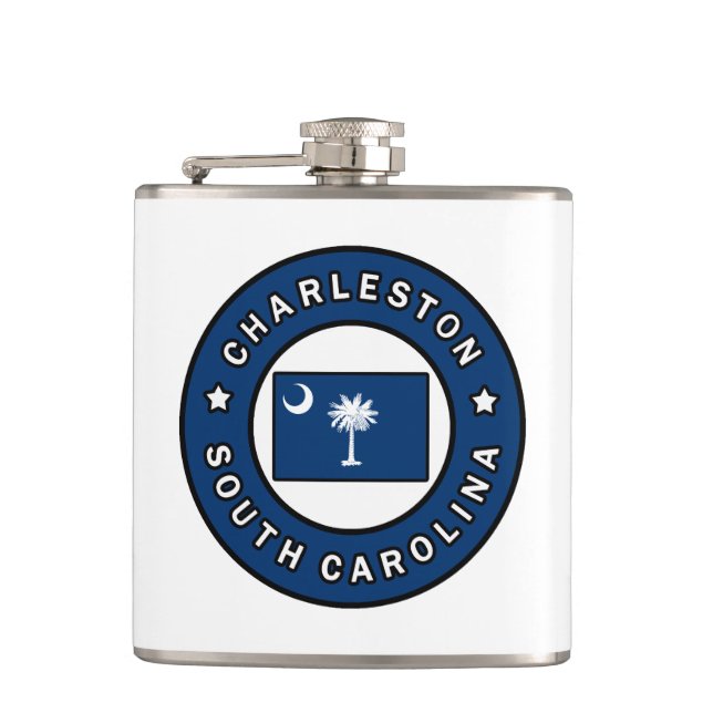 Charleston South Carolina Flask (Front)